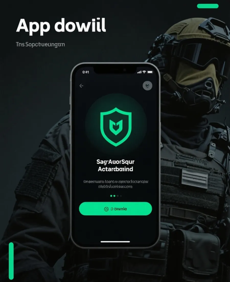 手機下載與註冊介面示意圖